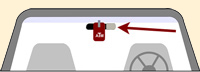 Graphic of how to place transponder