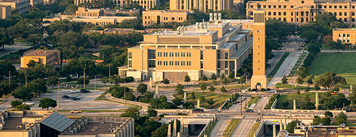 Aerial of Albritton Bell Tower
